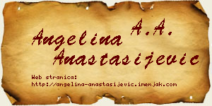 Angelina Anastasijević vizit kartica